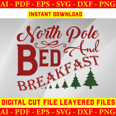 North Pole Bed And Breakfast T-shirt Design cover image.