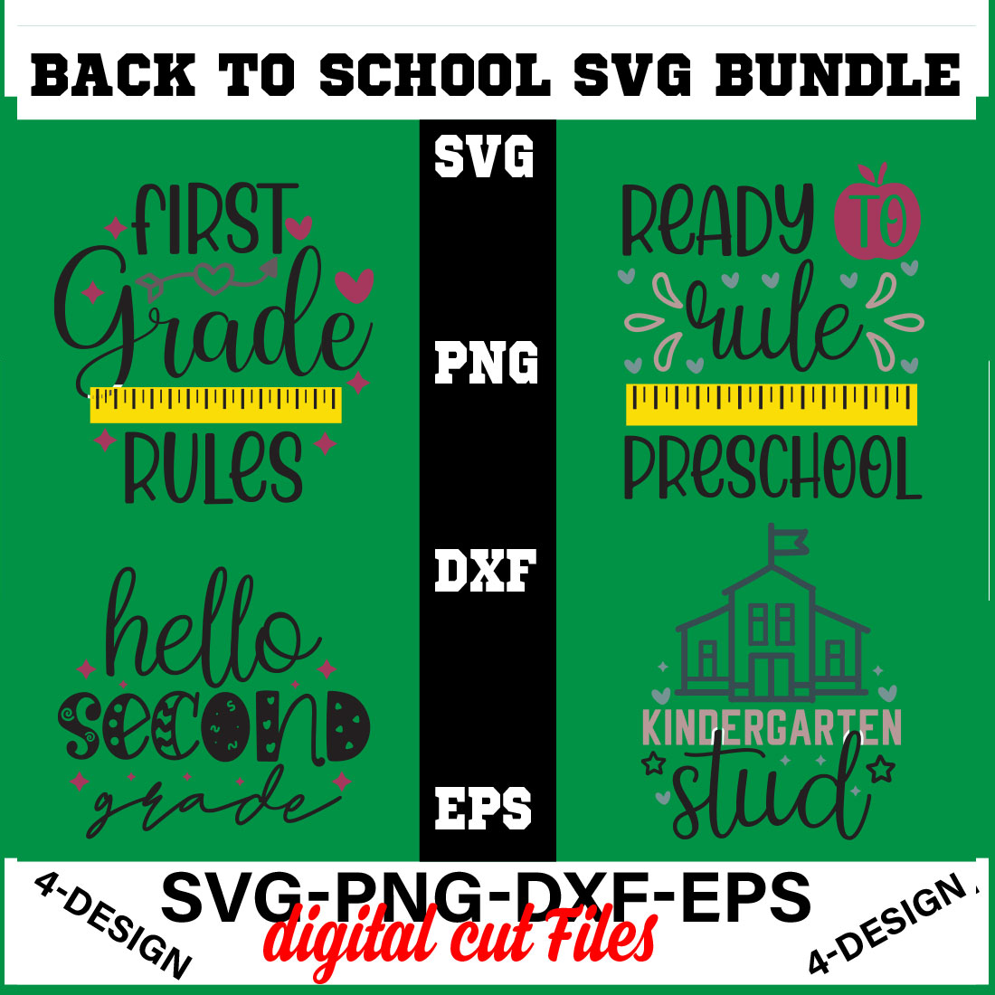 Back to School Svg T-shirt Design Bundle Volume-03 cover image.