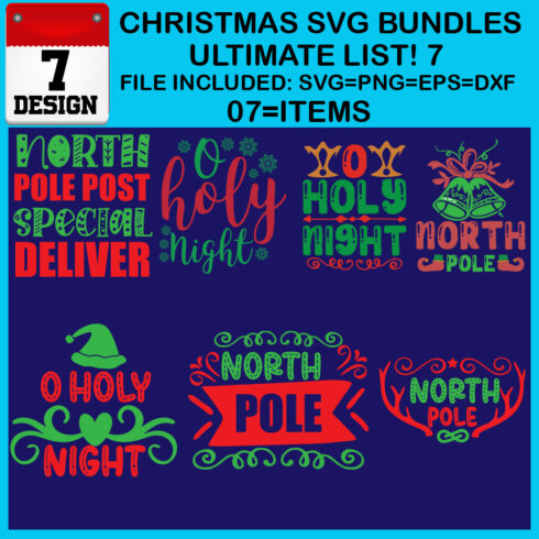 Free Ultimate List! 7 Christmas SVG Bundles cover image.