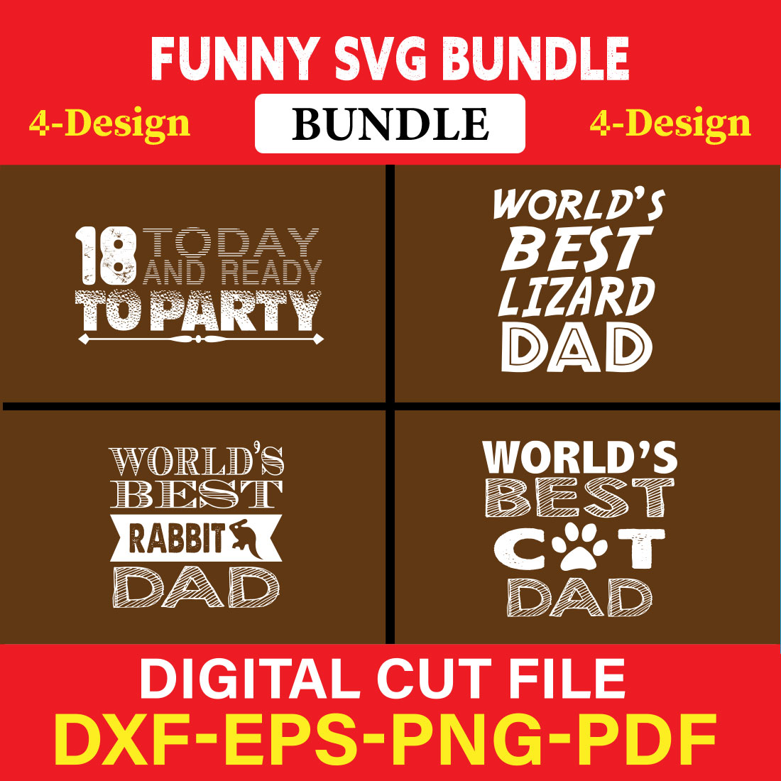 Funny SVG T-shirt Design Bundle Vol-30 cover image.