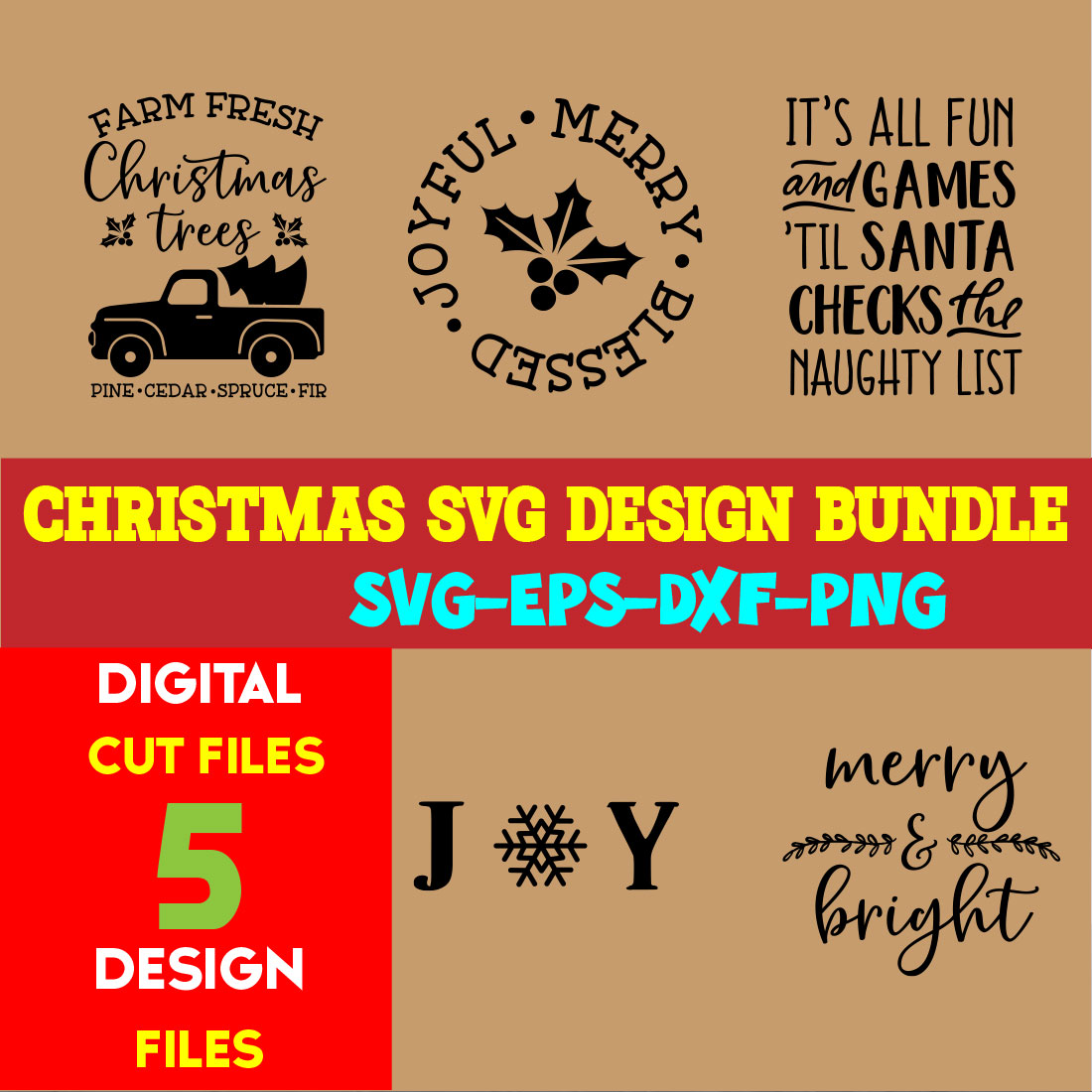 Christmas T-shirt Design SVG Bundle Free Volume-44 cover image.