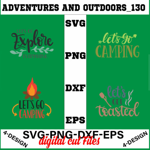 Adventures And Outdoors T-shirt Design Bundle Volume-20 cover image.