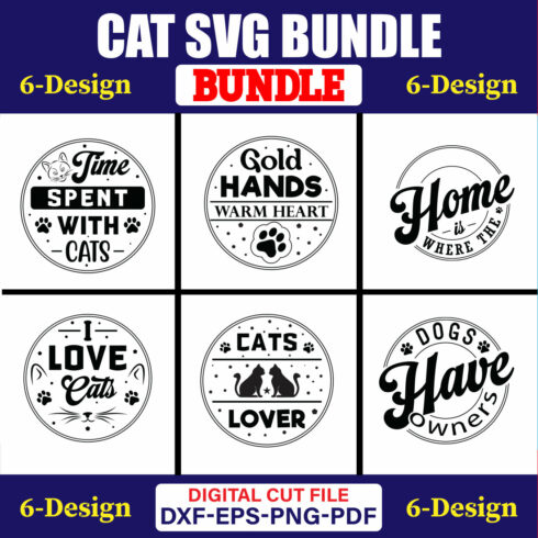 Cat SVG T-shirt Design Bundle Vol-11 cover image.