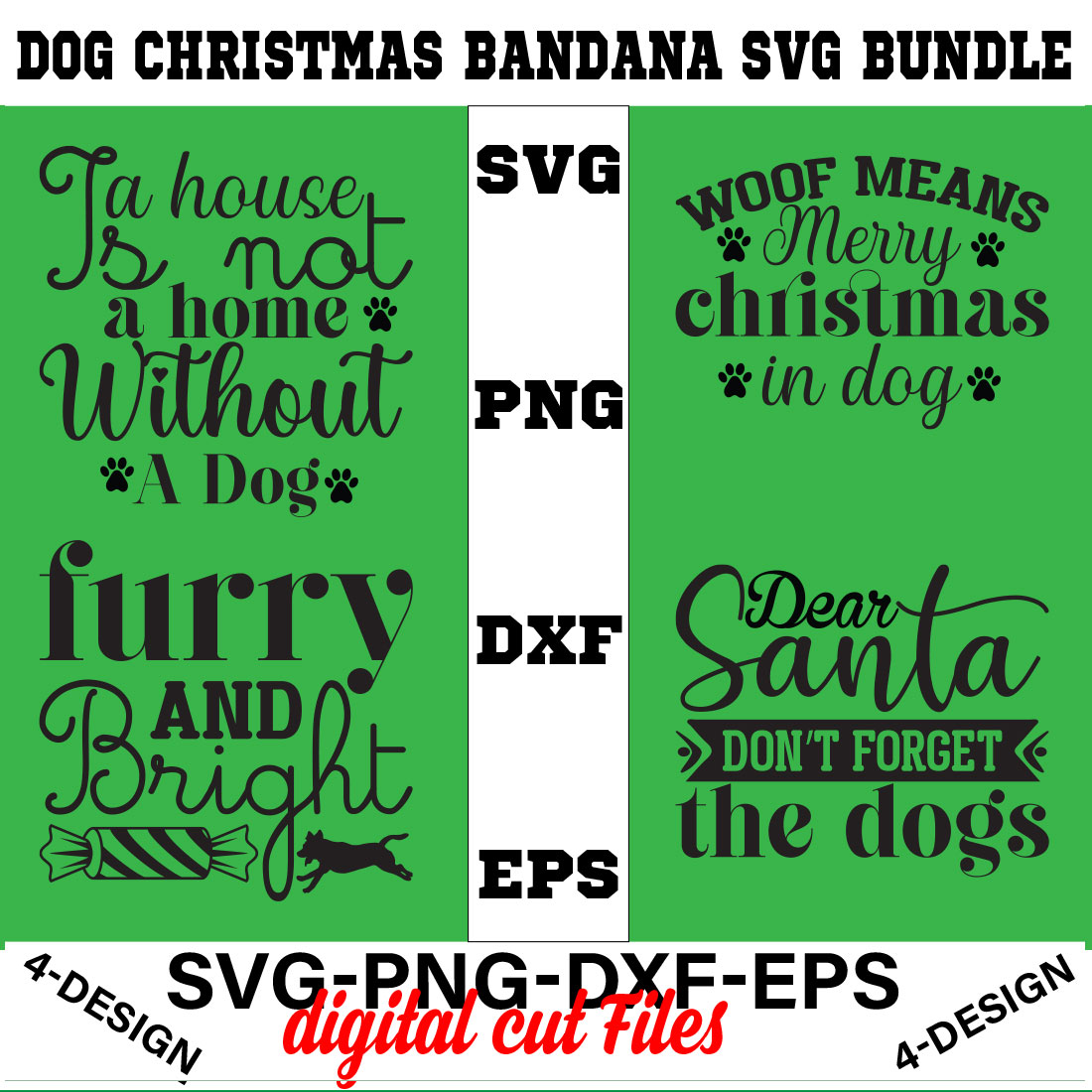 Dog Bandana and T Shirt SVG Bundle for Cricut and Silhouette