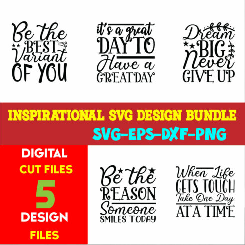 Inspirational T-shirt Design Bundle Volume-04 cover image.