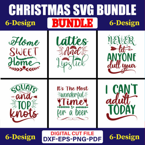 Christmas SVG T-shirt Design Bundle Vol-54 cover image.