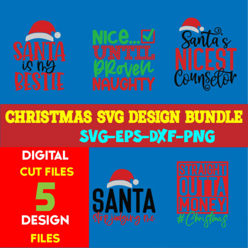 Christmas T-shirt Design SVG Bundle Free Volume-51 cover image.