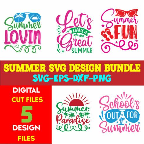 Summer T-shirt Design Bundle Volume -06 cover image.