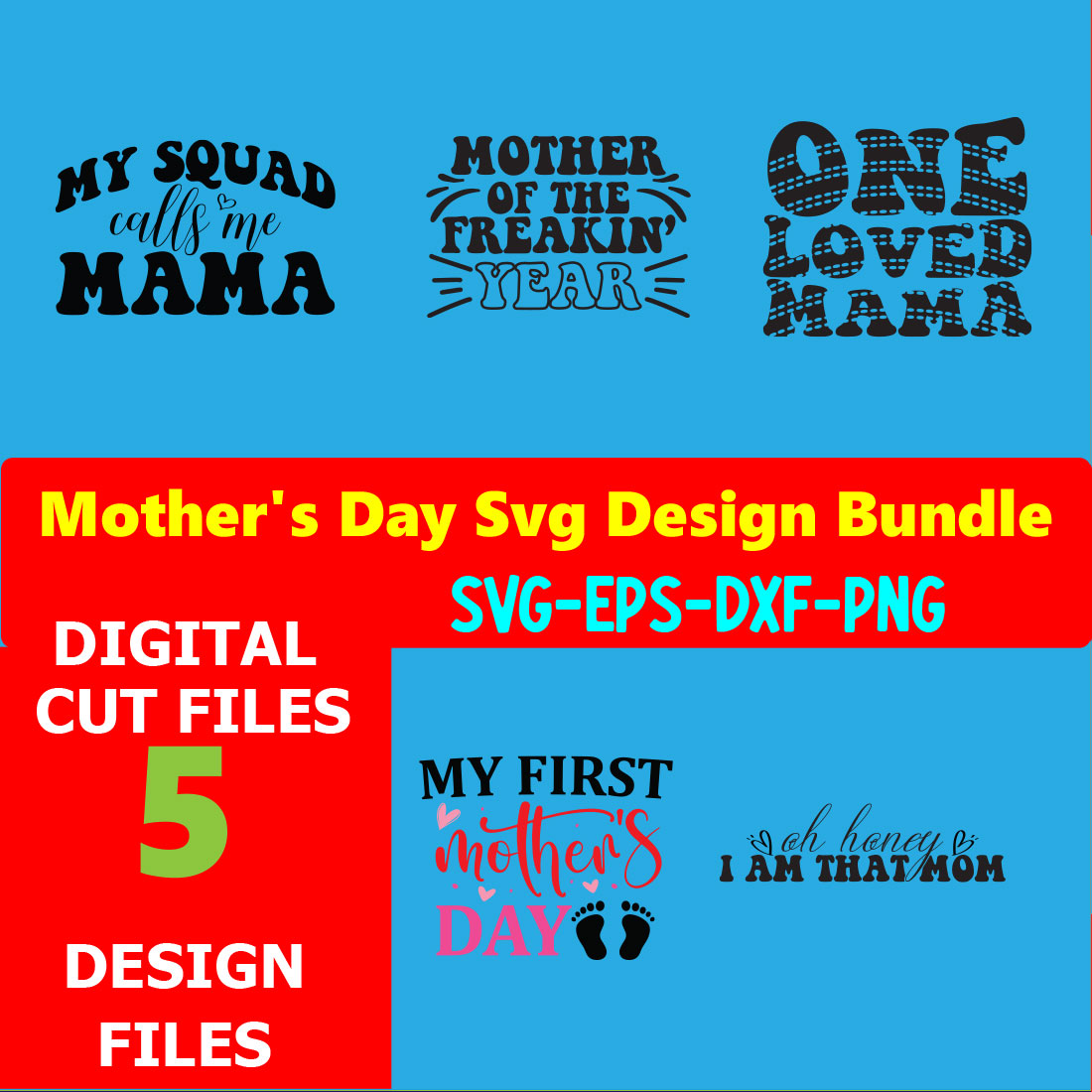 Mom SVG T-shirt Design Bundle Volume-19 cover image.