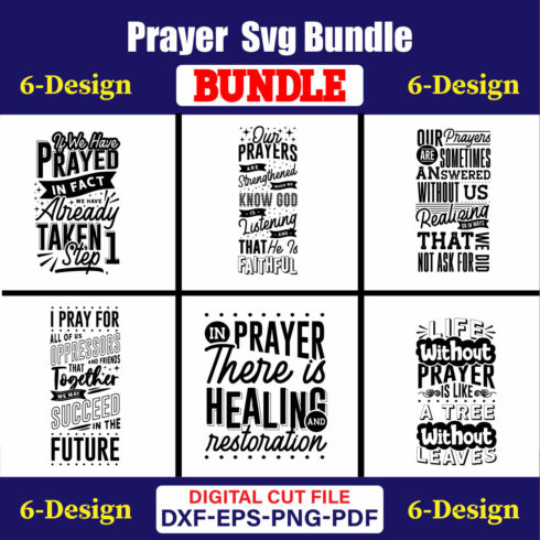 Prayer SVG T-shirt Design Bundle Vol-02 cover image.