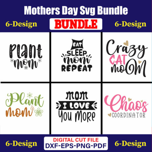 Mothers Day SVG Bundle, Mom life svg, Mama svg, Funny Mom Svg, Blessed mama svg, Mom of boys girls svg-Vol-150 cover image.