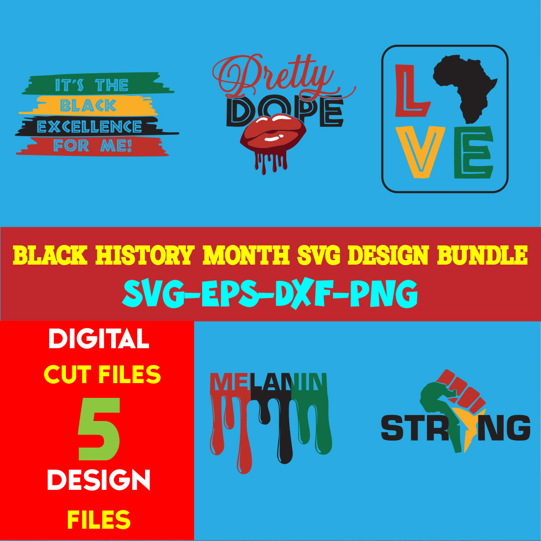 Black History Month T-shirt Design Bundle Volume-04 cover image.