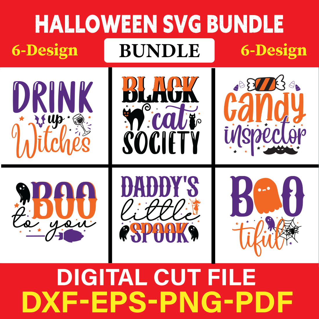 Halloween T-shirt Design Bundle Vol-1 cover image.