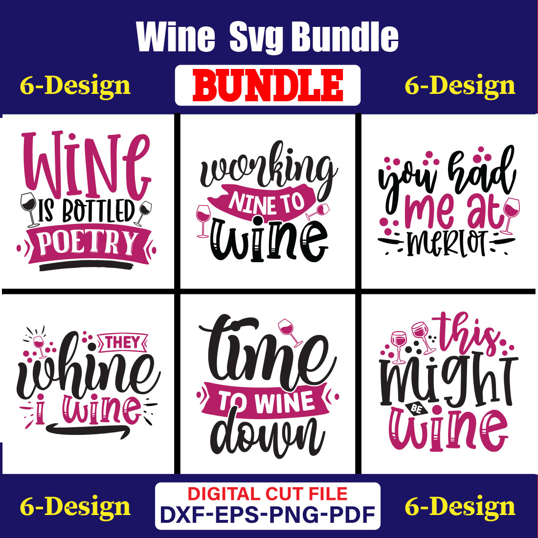 Wine T-shirt Design Bundle Vol-05 cover image.