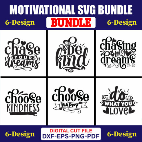 Motivational SVG T-shirt Design Bundle Vol-12 cover image.