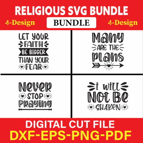 Religious T-shirt Design Bundle Vol-4 cover image.
