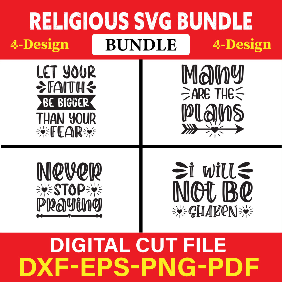 Religious T-shirt Design Bundle Vol-4 cover image.
