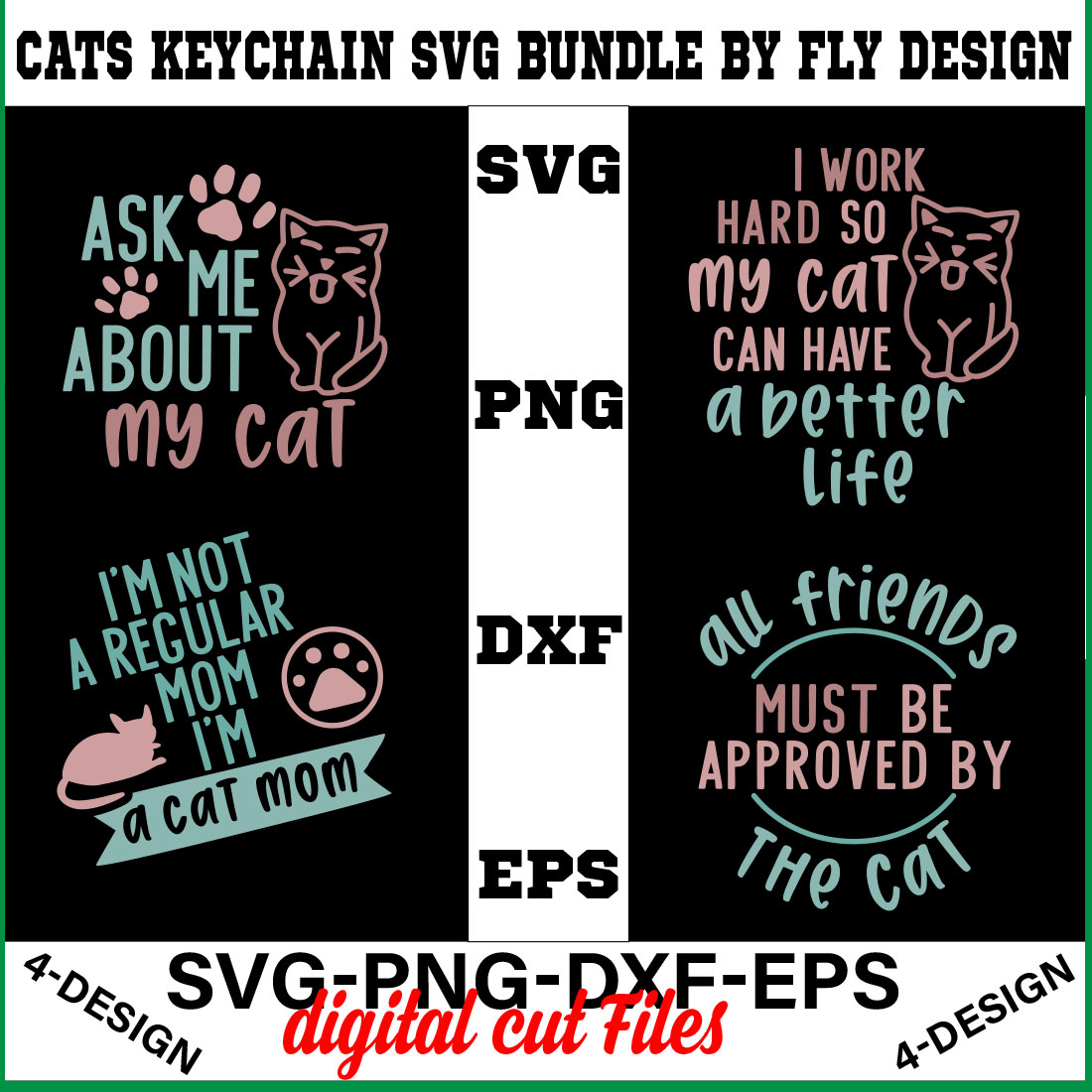 Cat SVG T-shirt Design Bundle Volume-08 cover image.