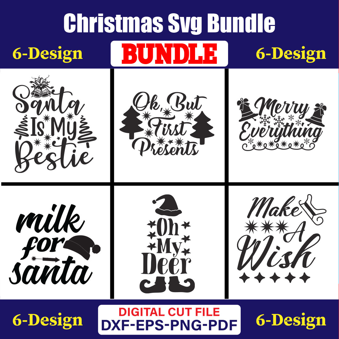 Christmas T-shirt Design Bundle Vol-64 cover image.