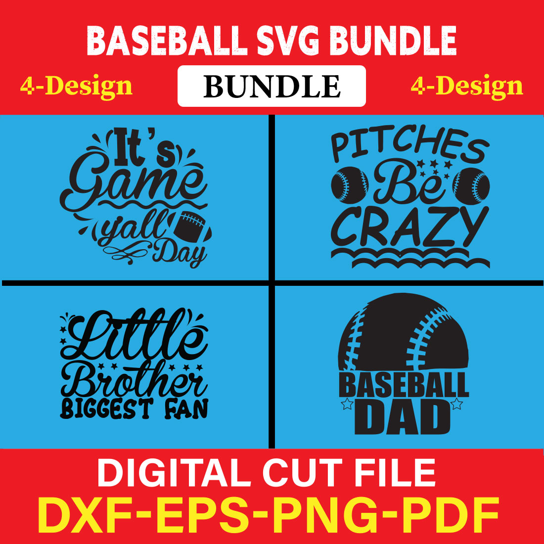 Baseball T-shirt Design Bundle Vol-3 cover image.