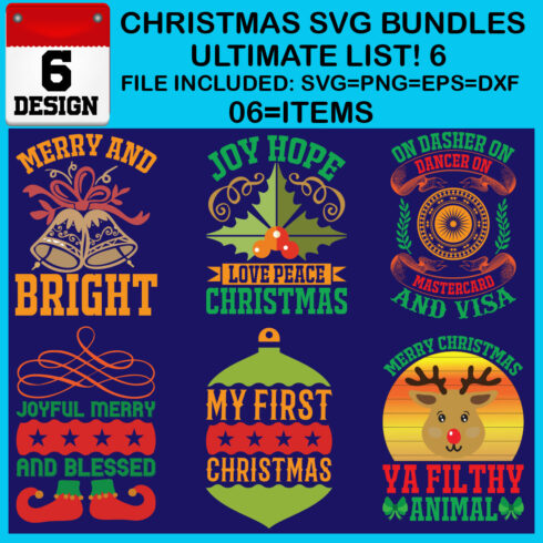 Ultimate List! 6 Christmas SVG Free Bundles cover image.