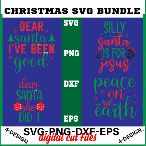 Christmas SVG Bundle Funny Christmas SVG Cut File Cricut Clip art Commercial Use Holiday SVG Christmas Sayings Quotes Winter Volume-03 cover image.