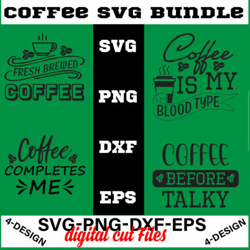 Coffee SVG Bundle, Funny Coffee SVG, Coffee Quote Svg, Caffeine Queen, Coffee Lovers, Coffee Obsessed Volume-11 cover image.