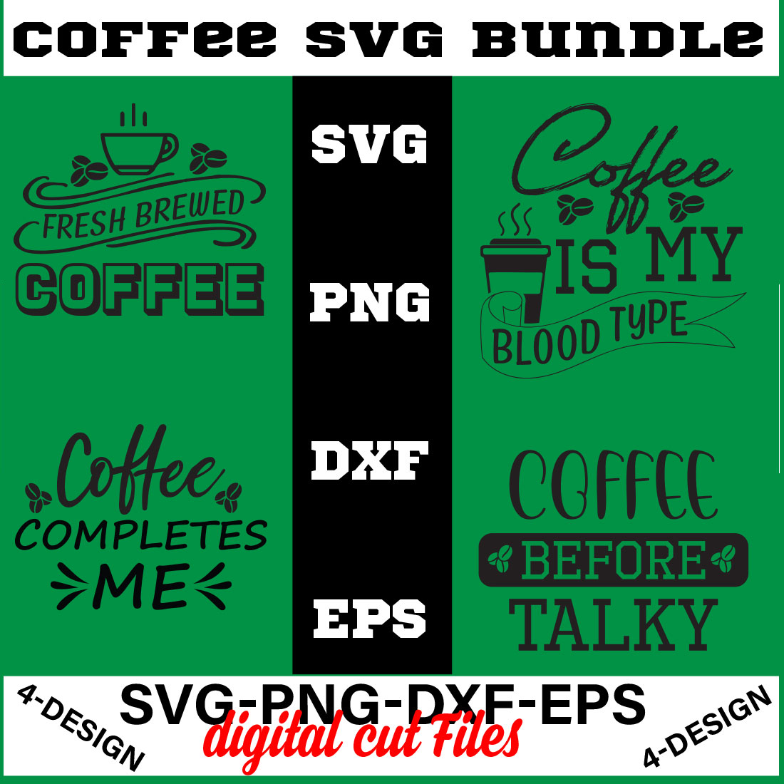 Coffee SVG Bundle, Funny Coffee SVG, Coffee Quote Svg, Caffeine Queen, Coffee Lovers, Coffee Obsessed Volume-11 cover image.