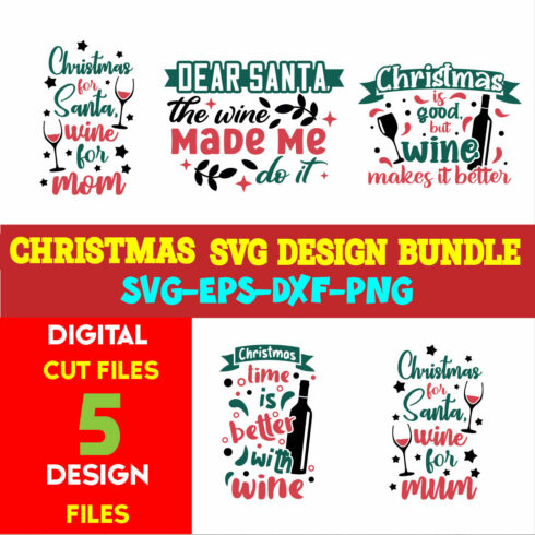 Christmas T-shirt Design SVG Bundle Free Volume-71 cover image.