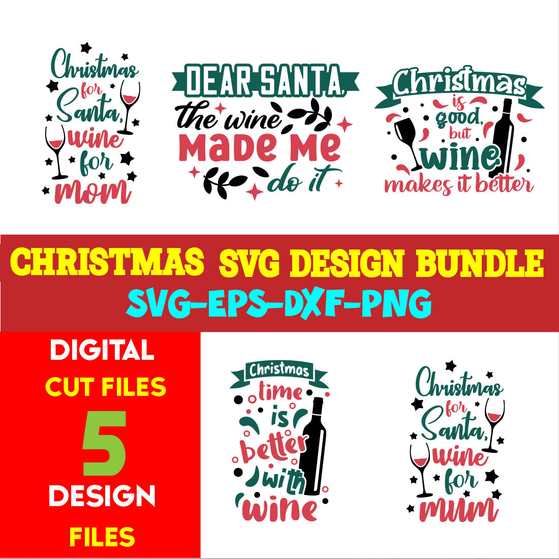 Christmas T-shirt Design SVG Bundle Free Volume-71 cover image.