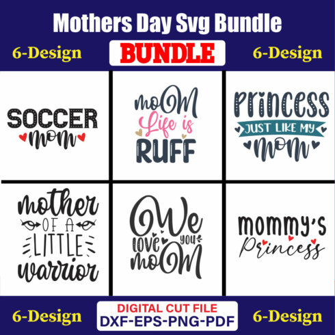 Mothers Day SVG Bundle, Mom life svg, Mama svg, Funny Mom Svg, Blessed mama svg, Mom of boys girls svg-Vol-138 cover image.