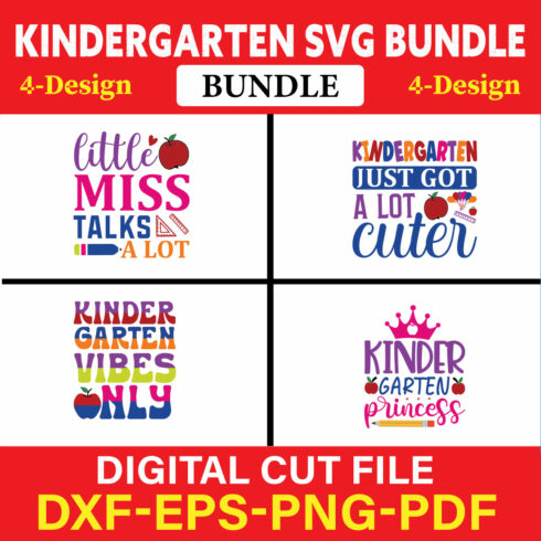 Kindergarten T-shirt Design Bundle Vol-3 cover image.