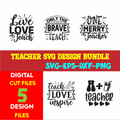 Teacher T-shirt Design Bundle Volume-05 cover image.