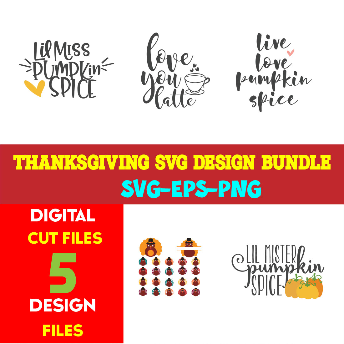 Thanksgiving T-shirt Design Bundle Volume-06 cover image.