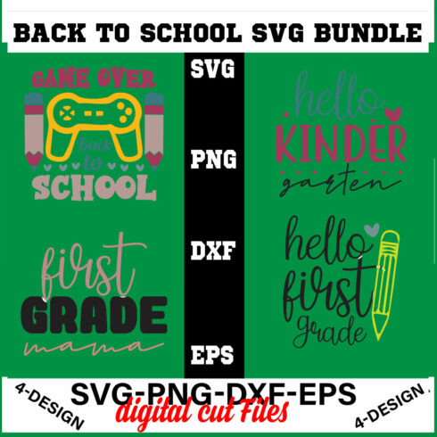 Back to School Svg T-shirt Design Bundle Volume-02 cover image.