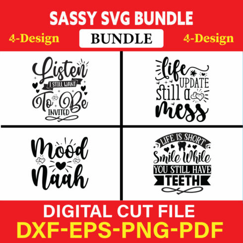 Sassy T-shirt Design Bundle Vol-1 cover image.