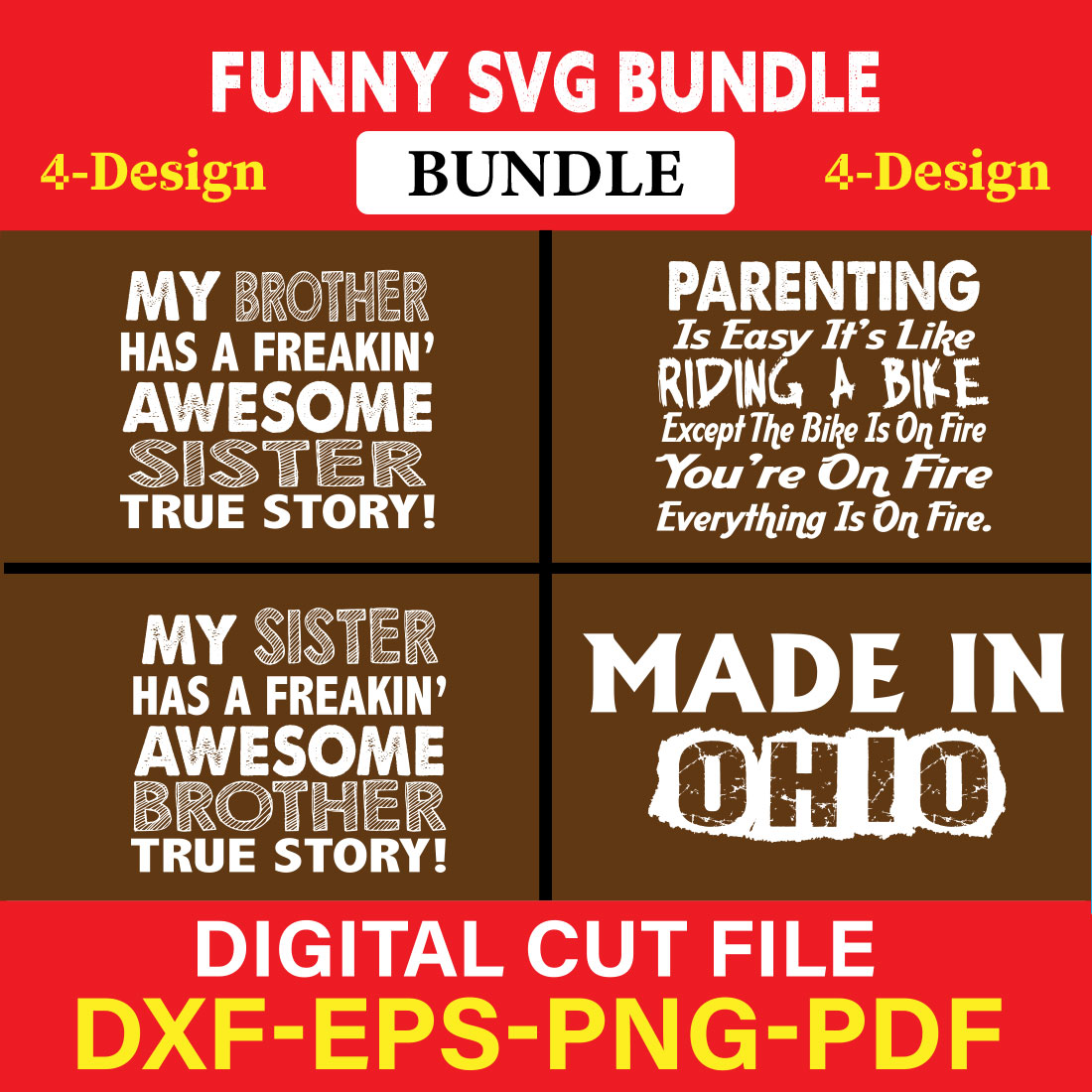 Funny SVG T-shirt Design Bundle Vol-27 cover image.