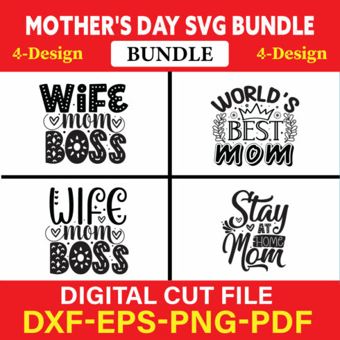 Mother's Day SVG T-shirt Design Bundle Vol-30 cover image.