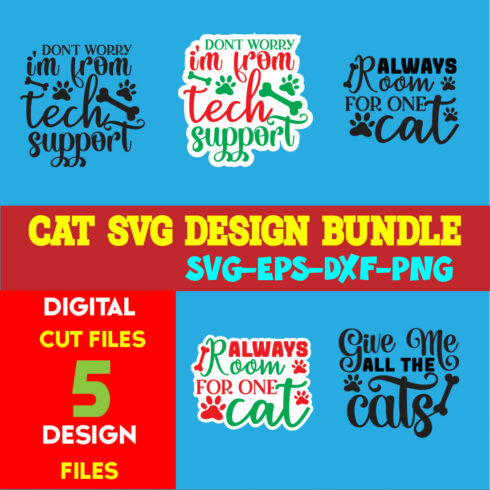 Cat T-shirt Design Bundle Volume-04 cover image.