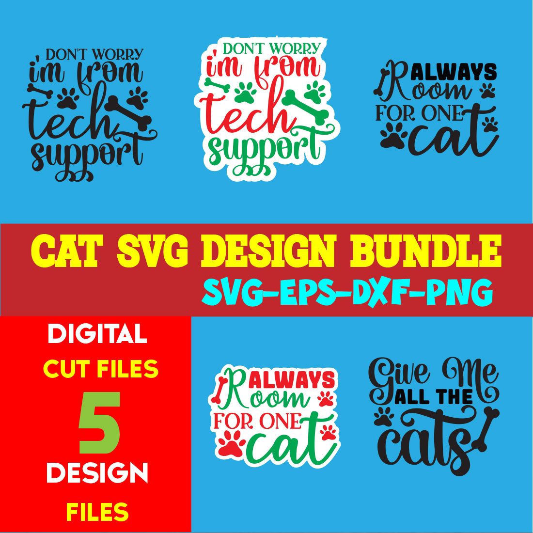 Cat T-shirt Design Bundle Volume-04 cover image.