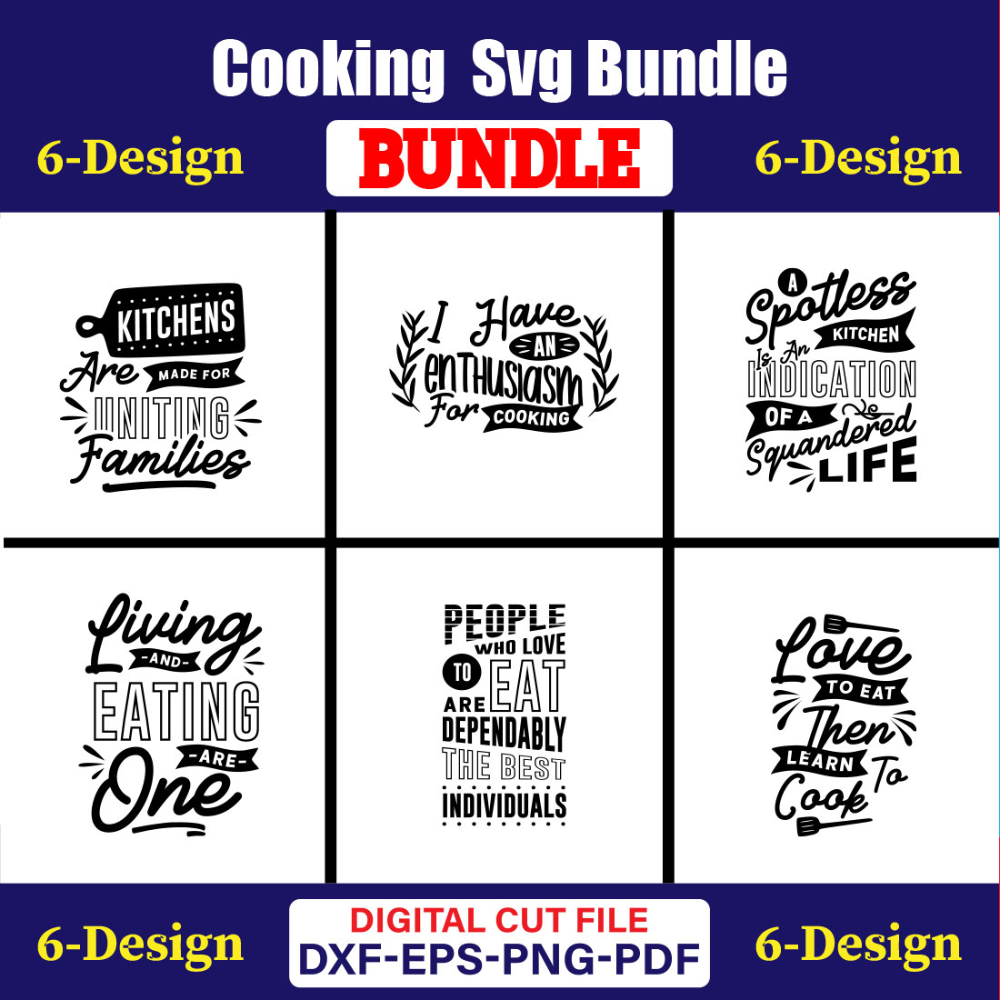 Cooking T-shirt Design Bundle Vol-18 cover image.