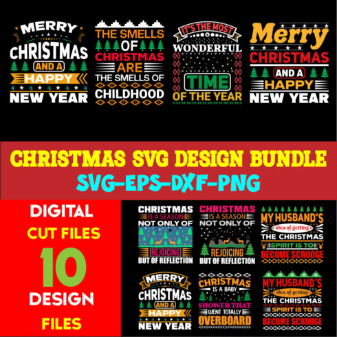 Christmas T-shirt Design SVG Bundle Free Volume-68 cover image.