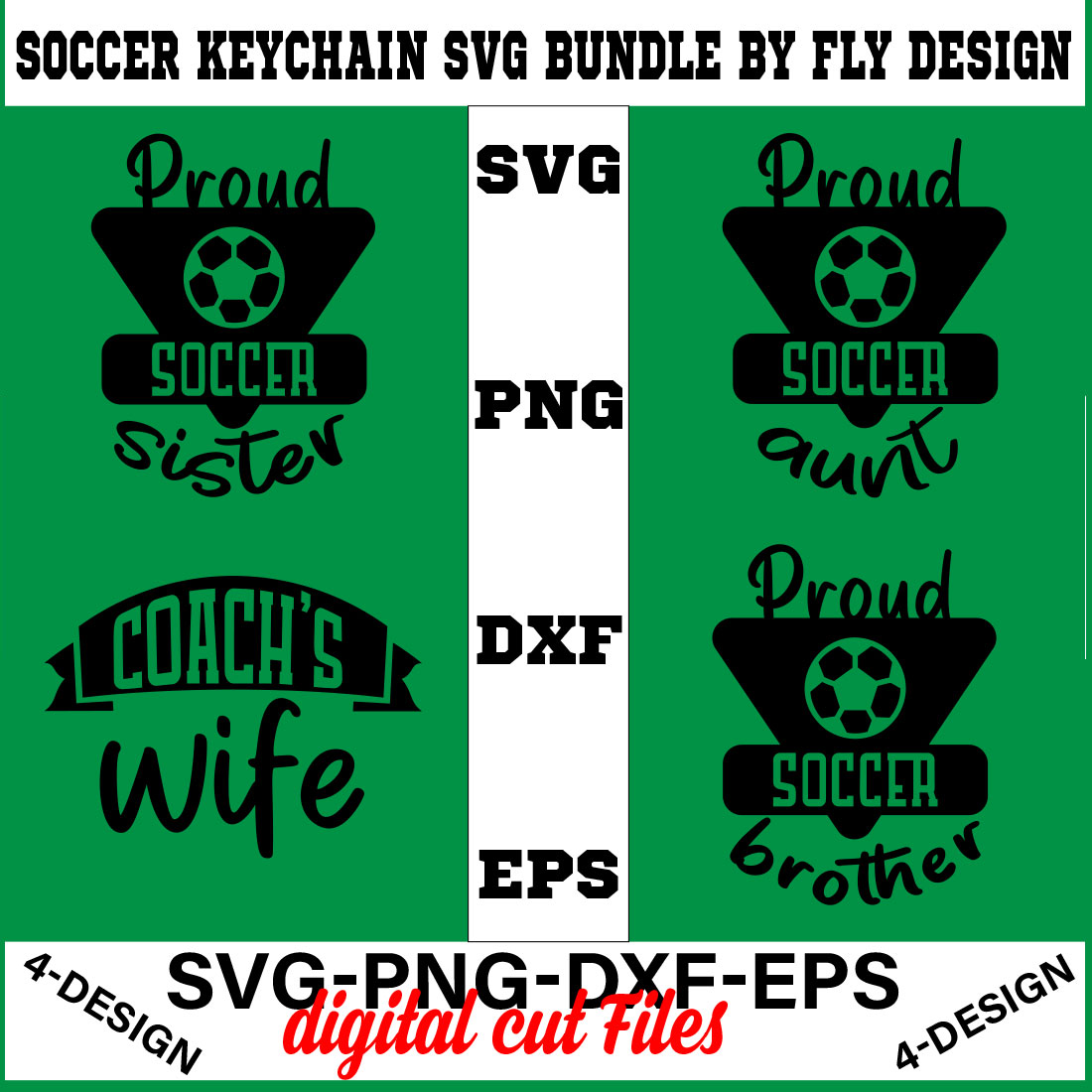 Soccer SVG T-shirt Bundle by Fly Design Vol-01 cover image.