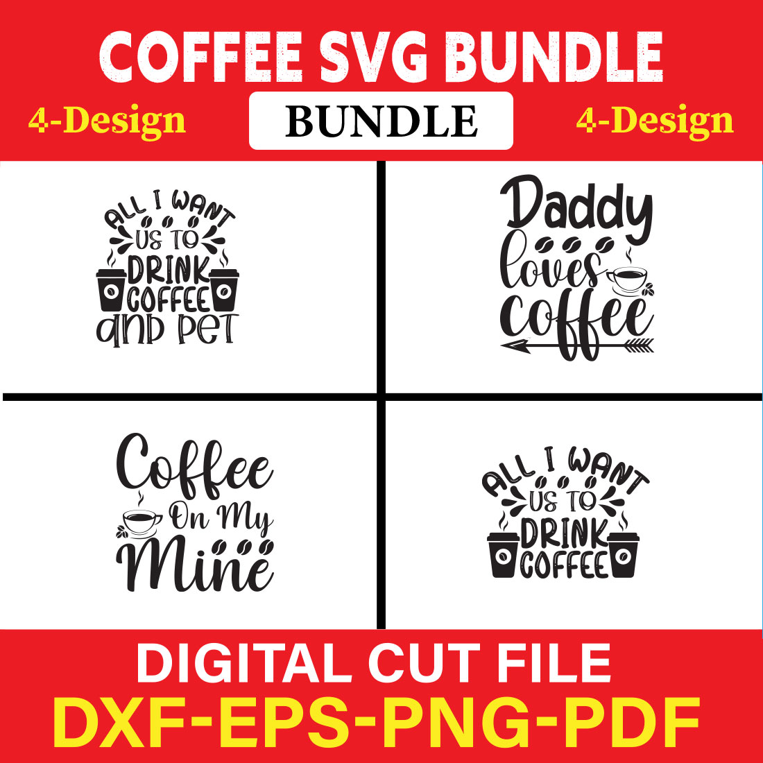 Coffee T-shirt Design Bundle Vol-8 cover image.