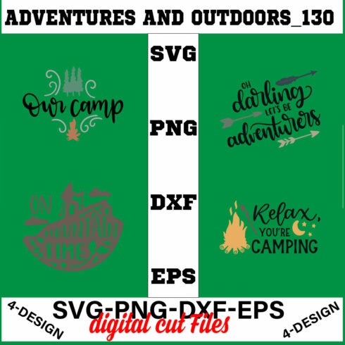 Adventures And Outdoors T-shirt Design Bundle Volume-25 cover image.