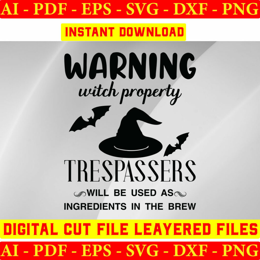 Personalized Witch Doormat - Gift Idea For Halloween/Home Decor - Warning Witch Property Trespassers Will Be Used As Ingredients In The Brew