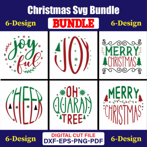 Christmas T-shirt Design Bundle Vol-60 cover image.