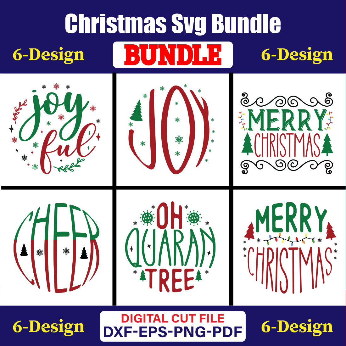 Christmas T-shirt Design Bundle Vol-60 cover image.