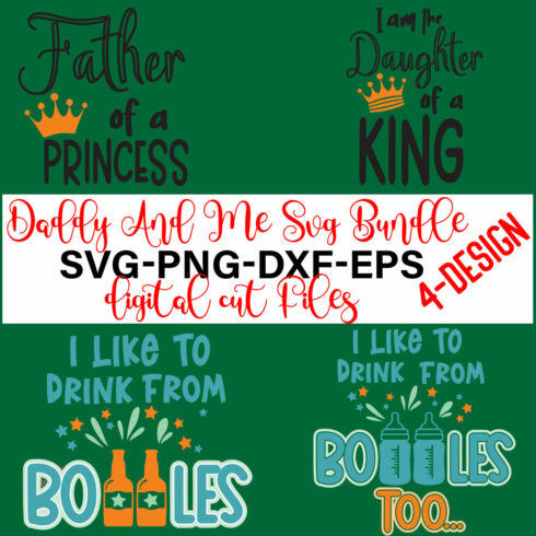 Daddy And Me SVG Bundle, Dad Kids Baby Son Daughter Girl Volume-01 cover image.