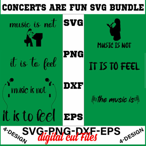 Concerts are Fun SVG T-shirt Design Bundle Volume-05 cover image.